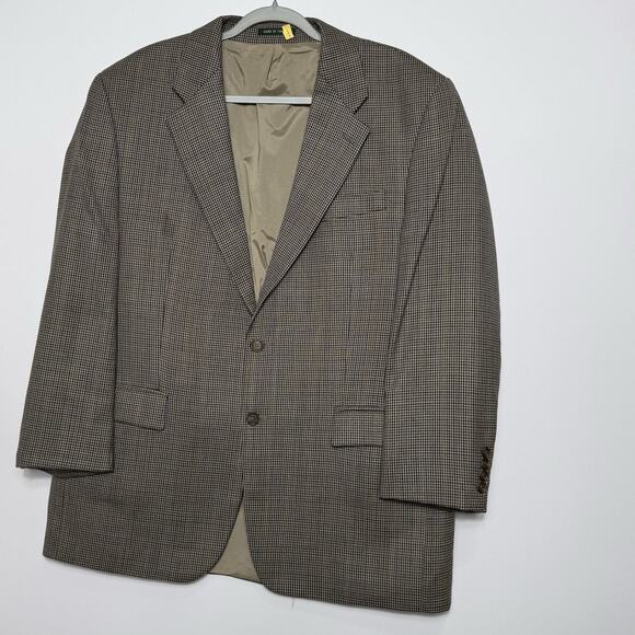 Lauren Ralph Lauren Sport Coat Mens 44R Houndstooth Two Button Single Vented VTG - Picture 2 of 12